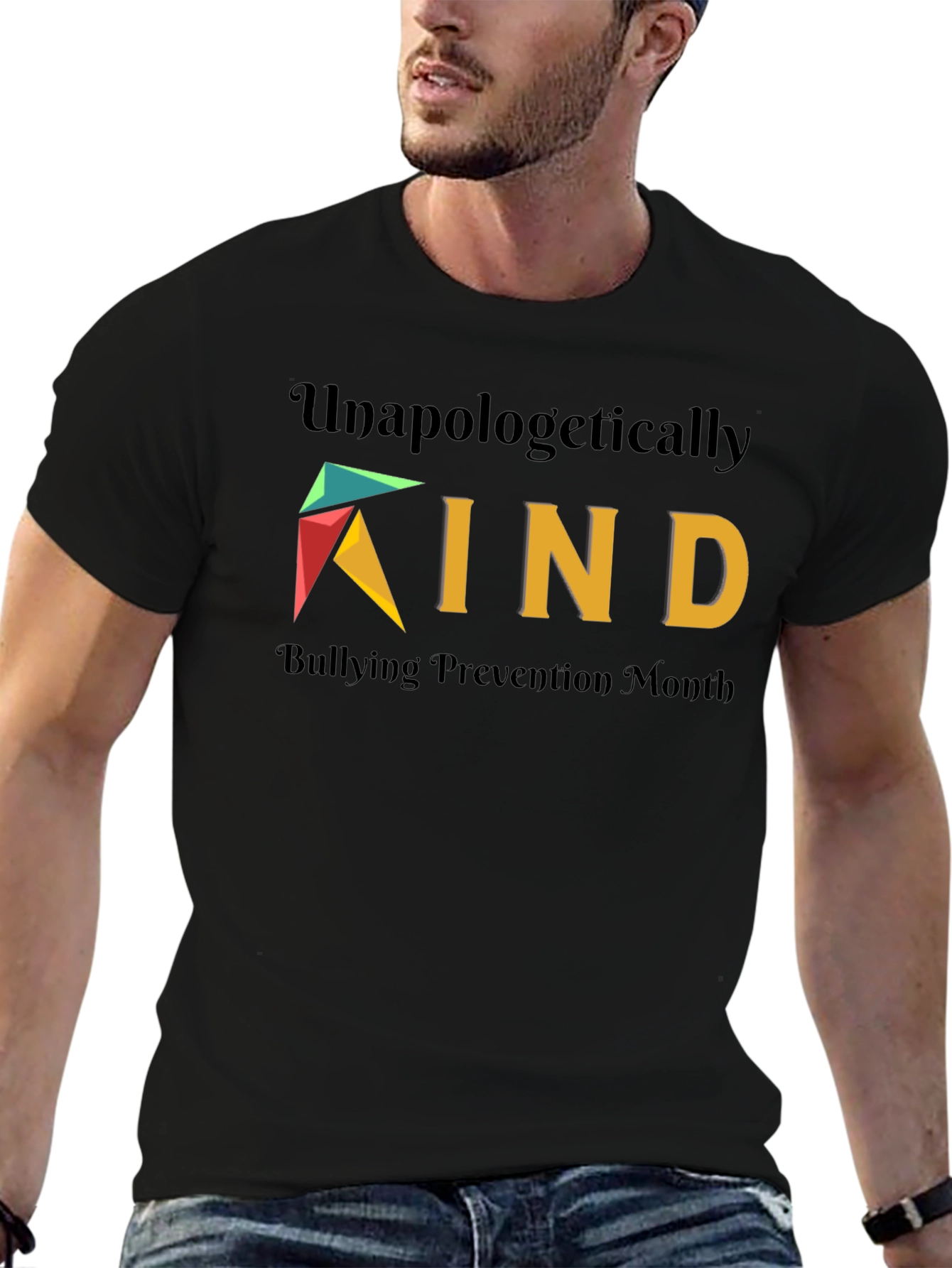 Unapologetically Kind Bullying Prevention Month Black T-Shirt