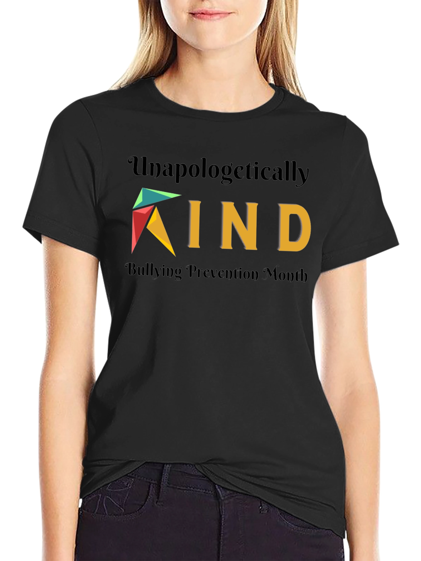 Unapologetically Kind Bullying Prevention Month Black T-Shirt