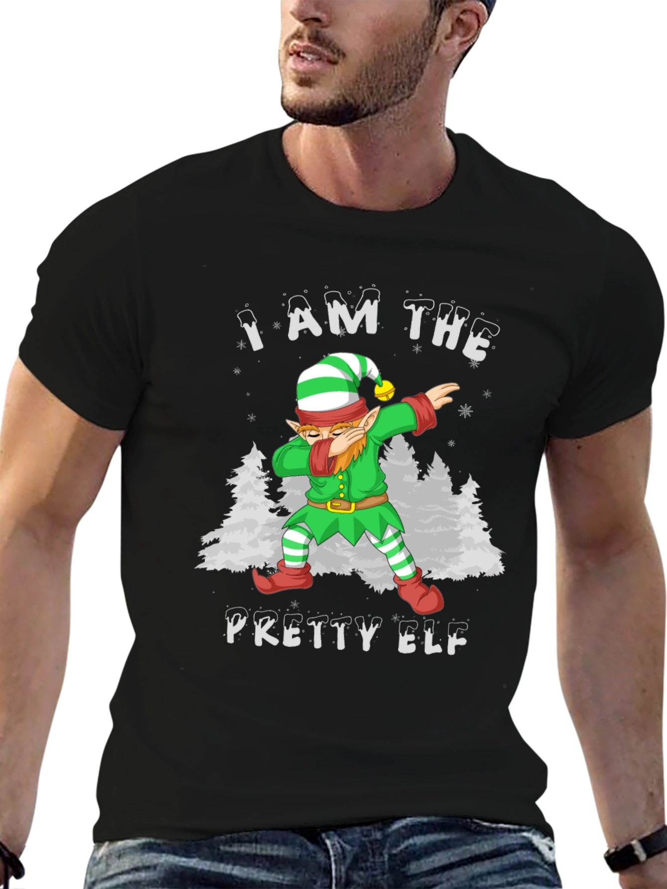 Funny Christmas Elf Dabbing T-Shirt