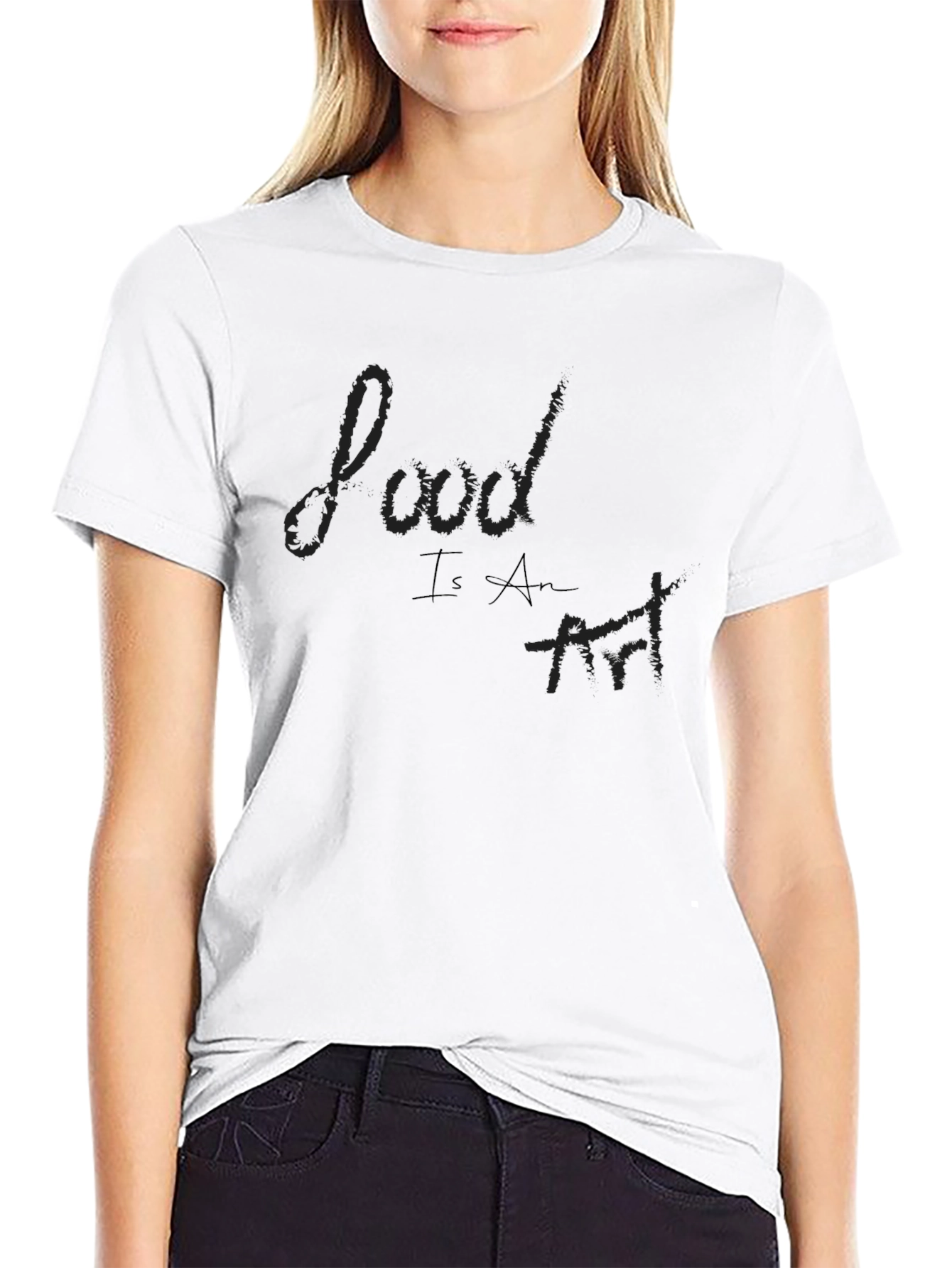 Food is Art Black Graphic Tee