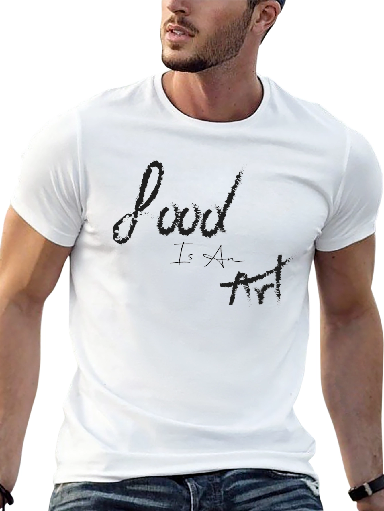 Food is Art Black Graphic Tee
