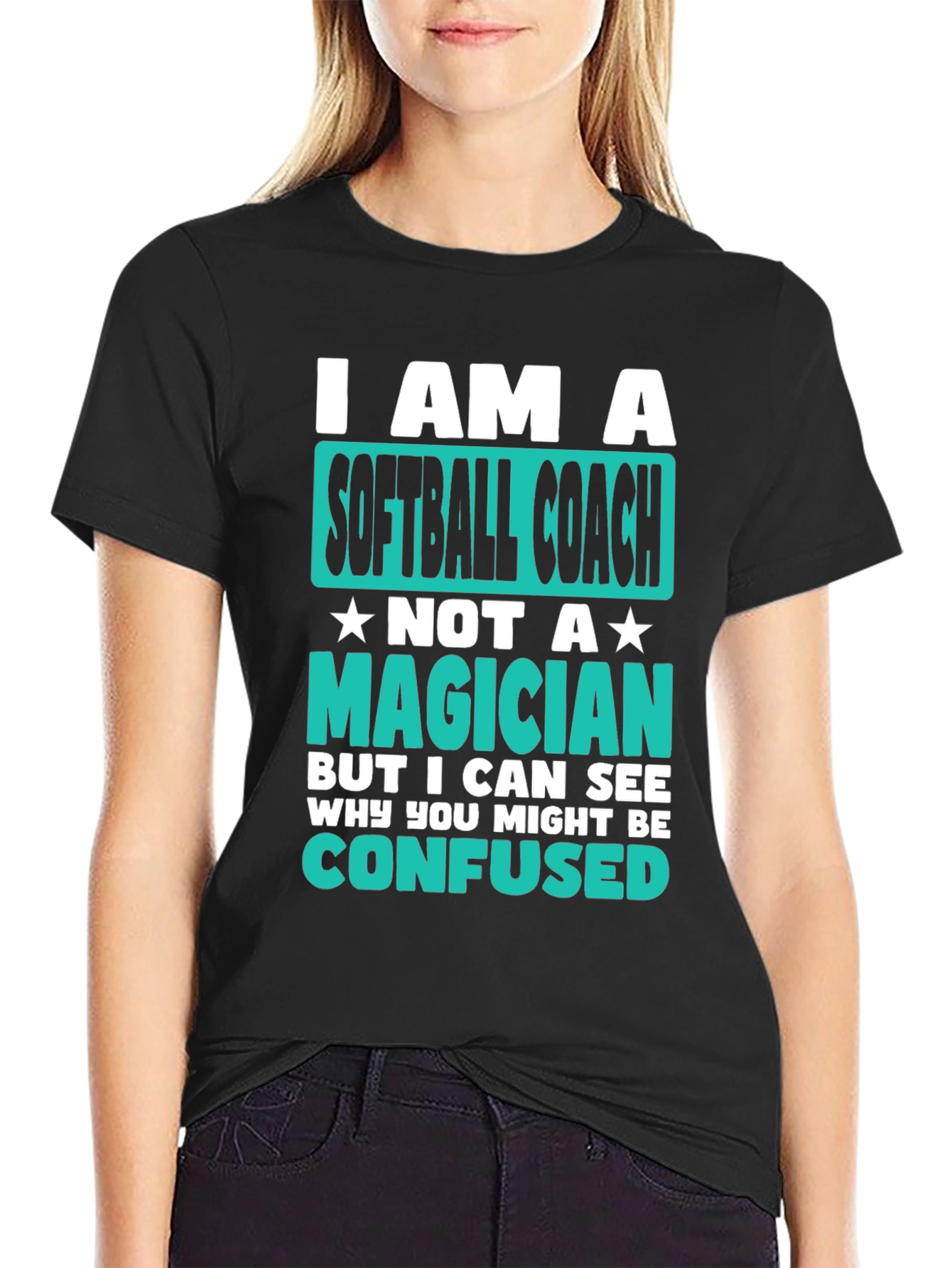 Softball Coach Graphic T-Shirt - Funny Novelty Tee
