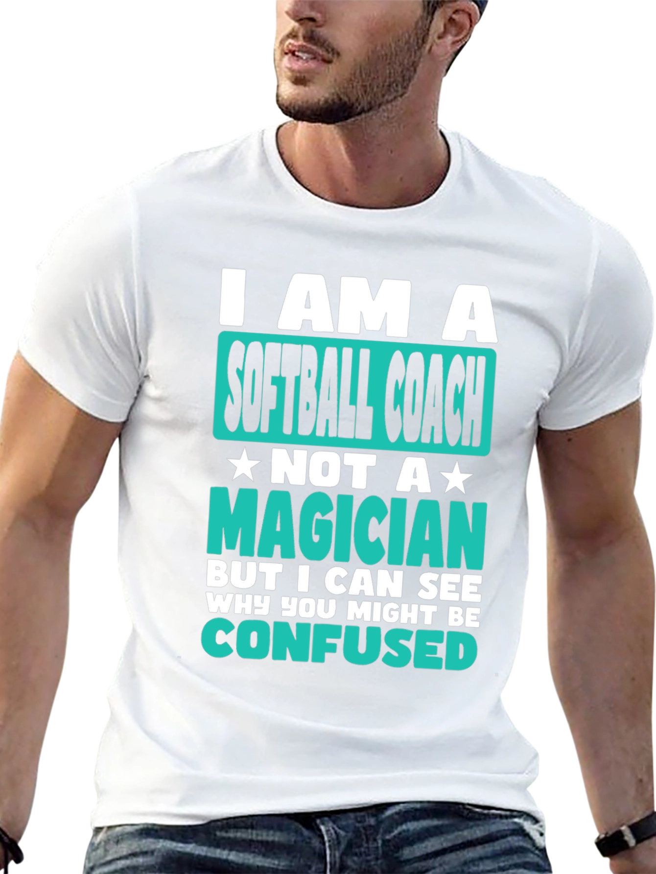 Softball Coach Graphic T-Shirt - Funny Novelty Tee