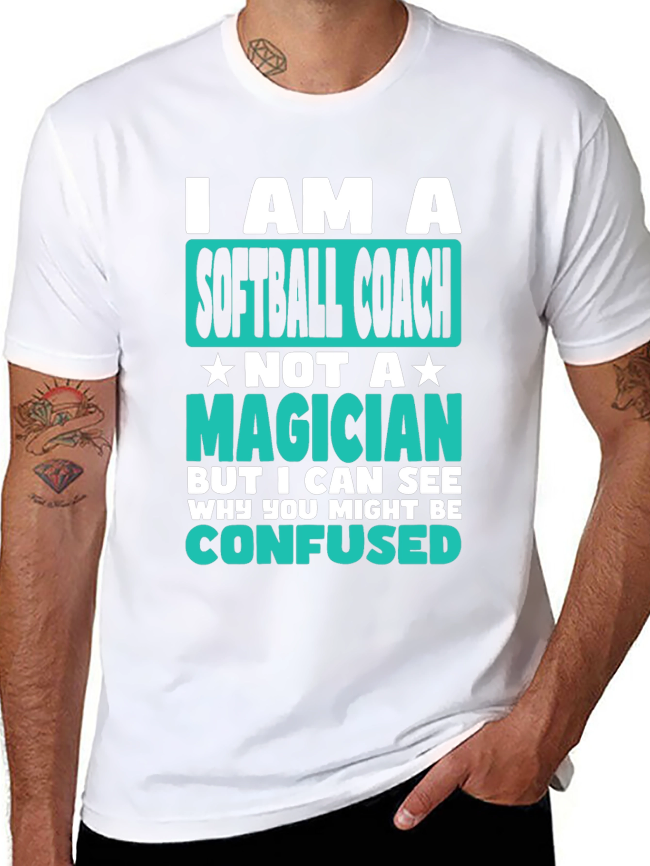 Softball Coach Graphic T-Shirt - Funny Novelty Tee