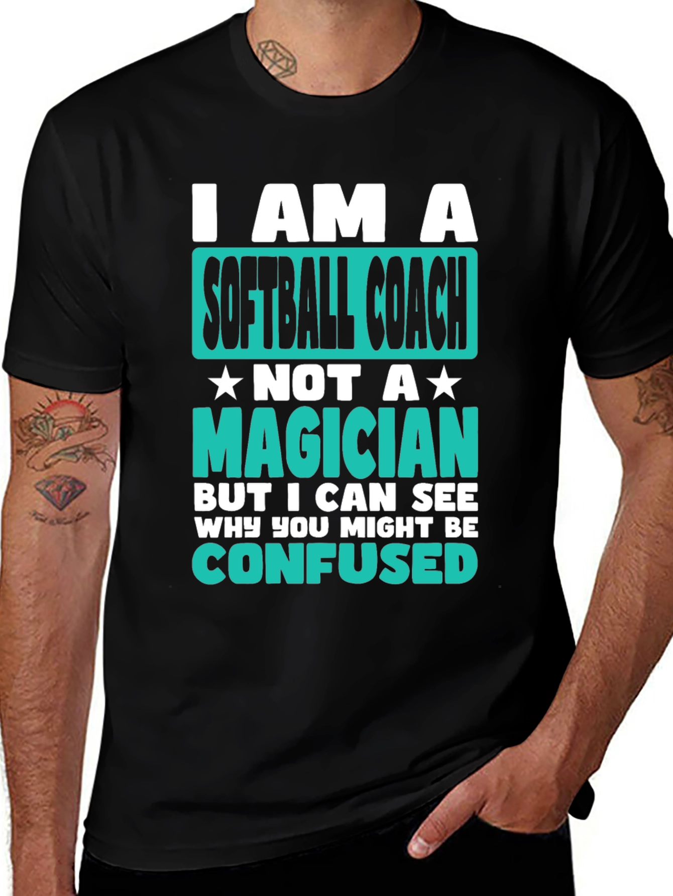Softball Coach Graphic T-Shirt - Funny Novelty Tee