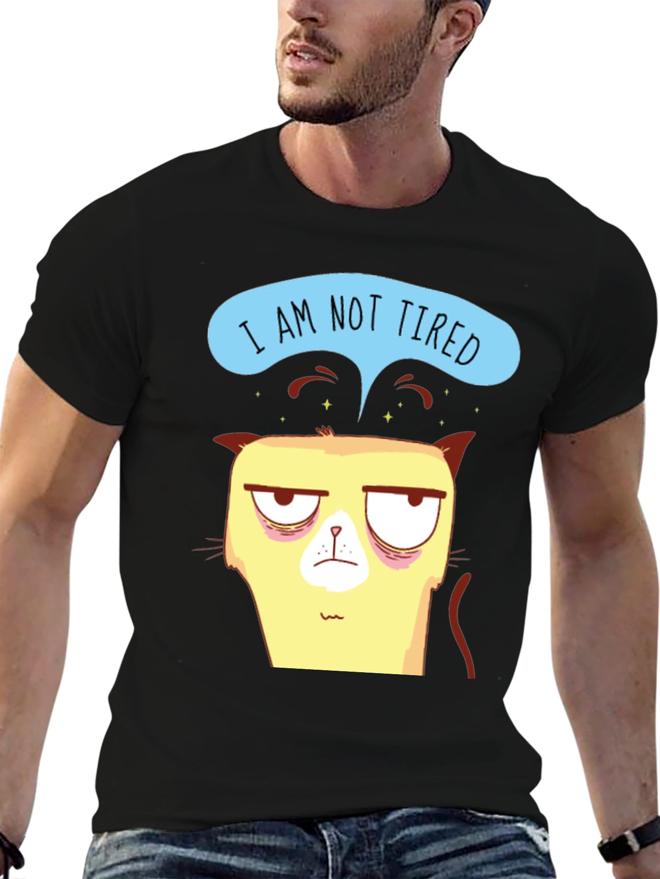 Funny I am not tired Grumpy Cat T-Shirt