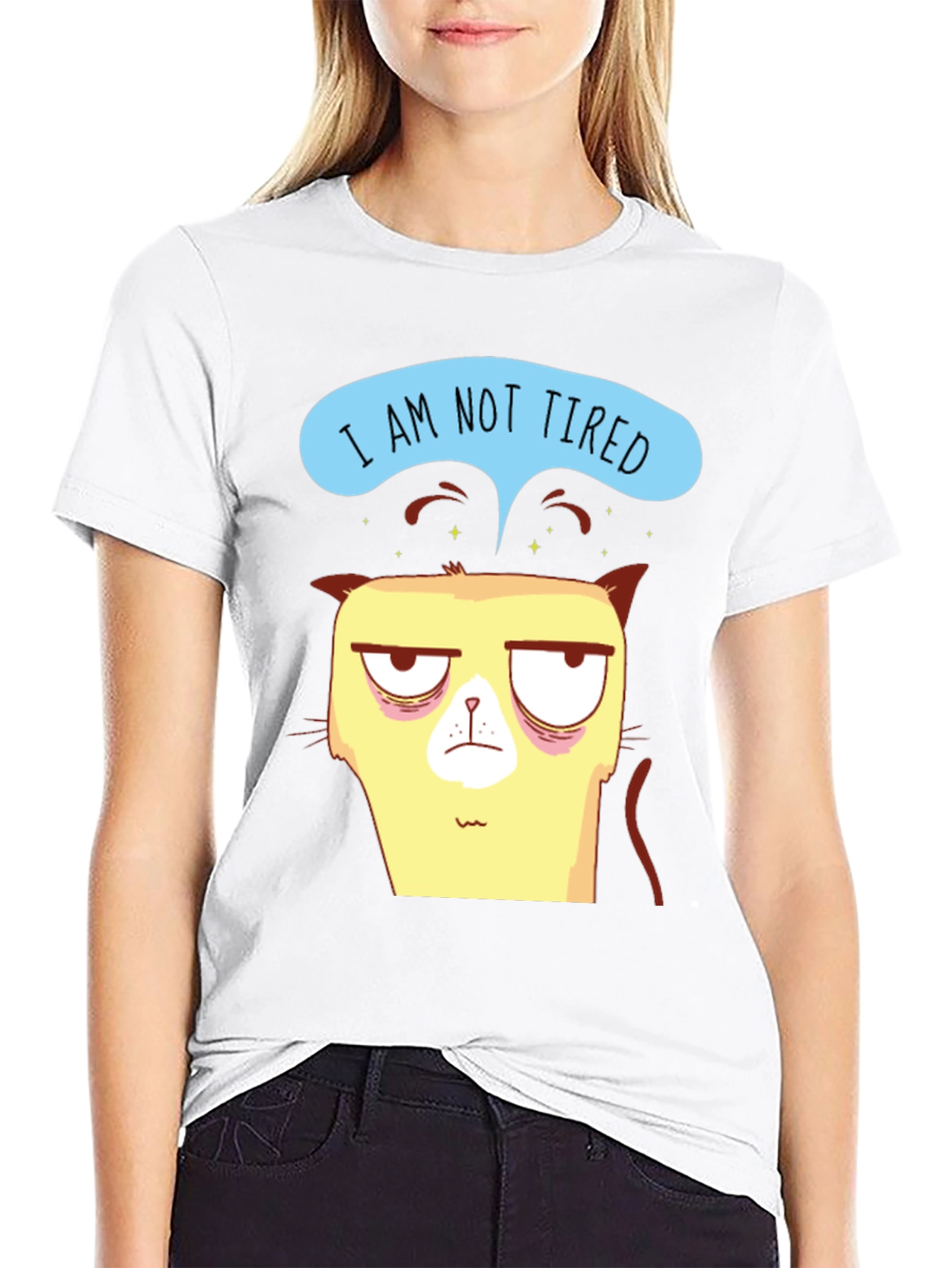 Funny I am not tired Grumpy Cat T-Shirt
