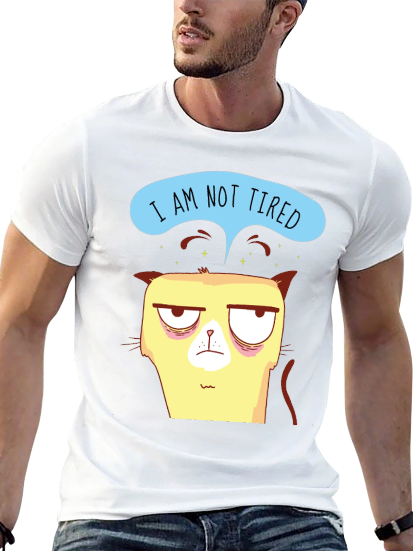 Funny I am not tired Grumpy Cat T-Shirt