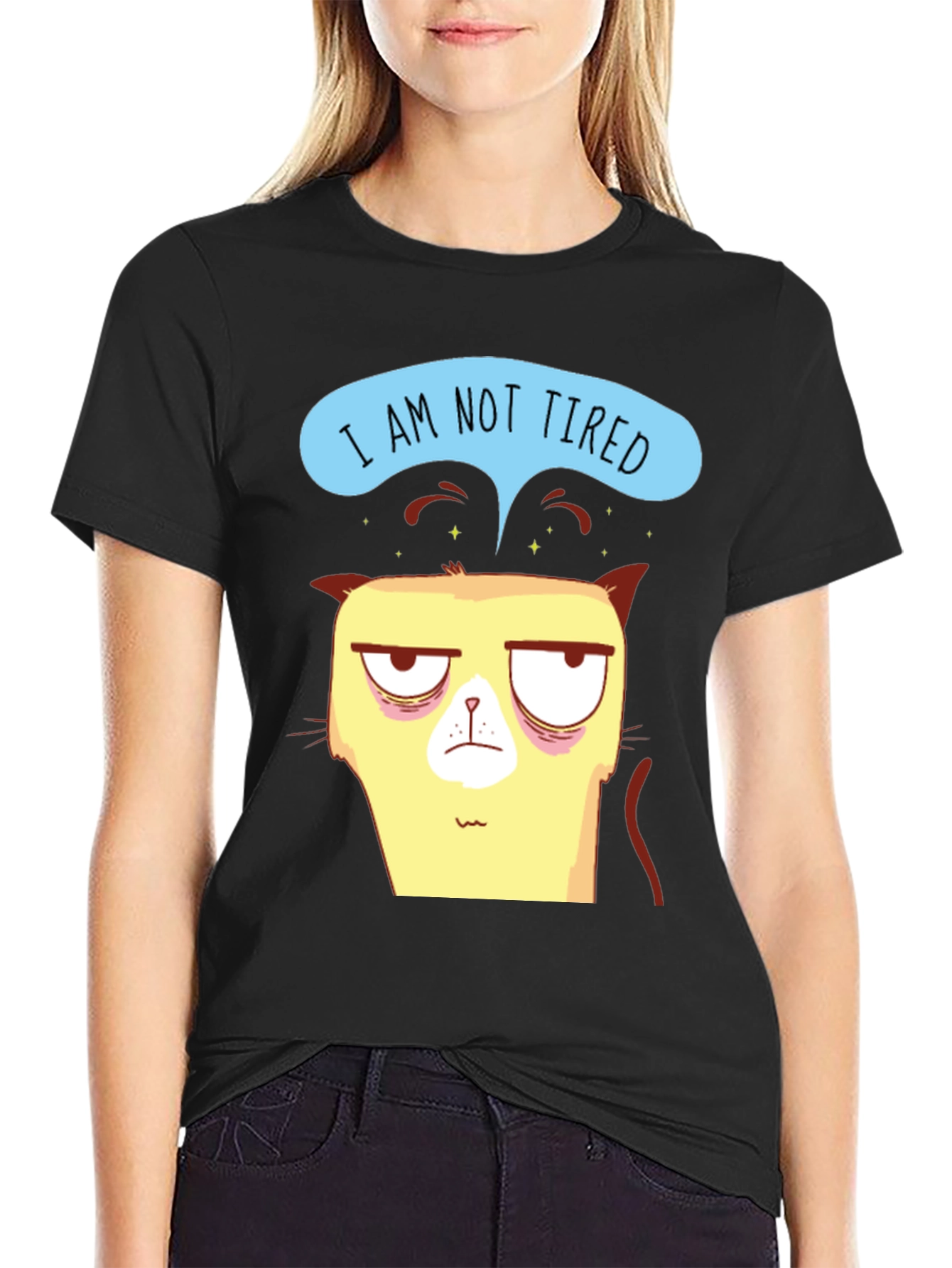 Funny I am not tired Grumpy Cat T-Shirt