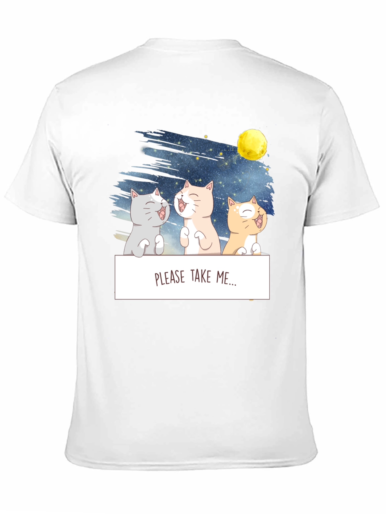 Funny Cat Graphic T-Shirt - Please Take Me!
