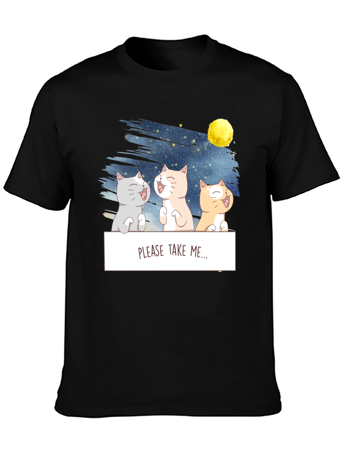 Funny Cat Graphic T-Shirt - Please Take Me!