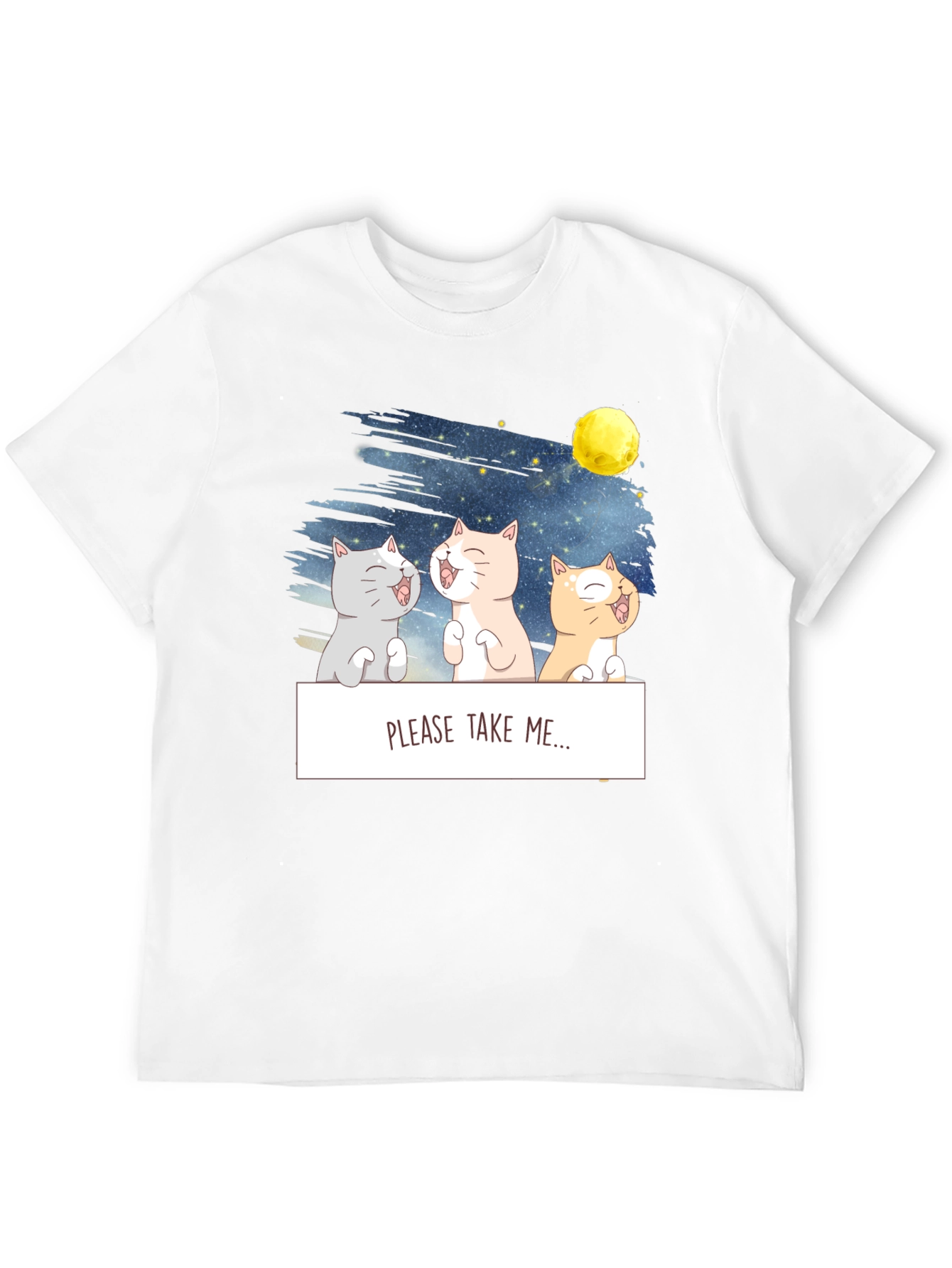 Funny Cat Graphic T-Shirt - Please Take Me!