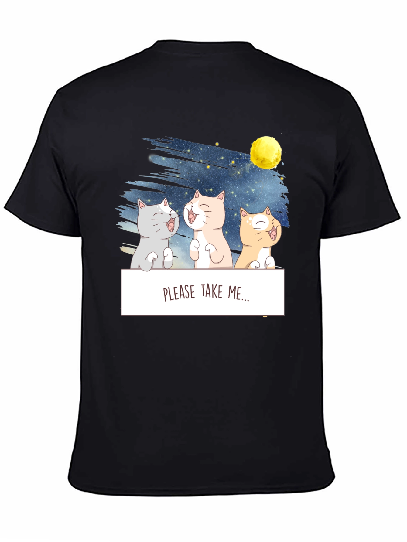 Funny Cat Graphic T-Shirt - Please Take Me!