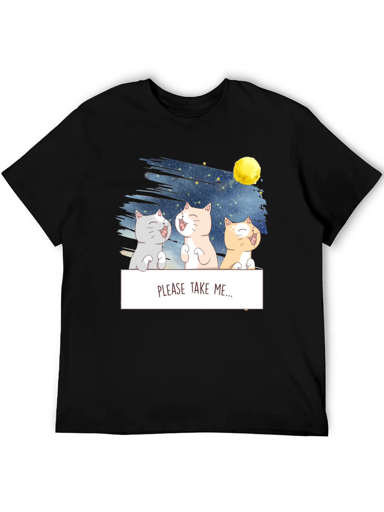 Funny Cat Graphic T-Shirt - Please Take Me!