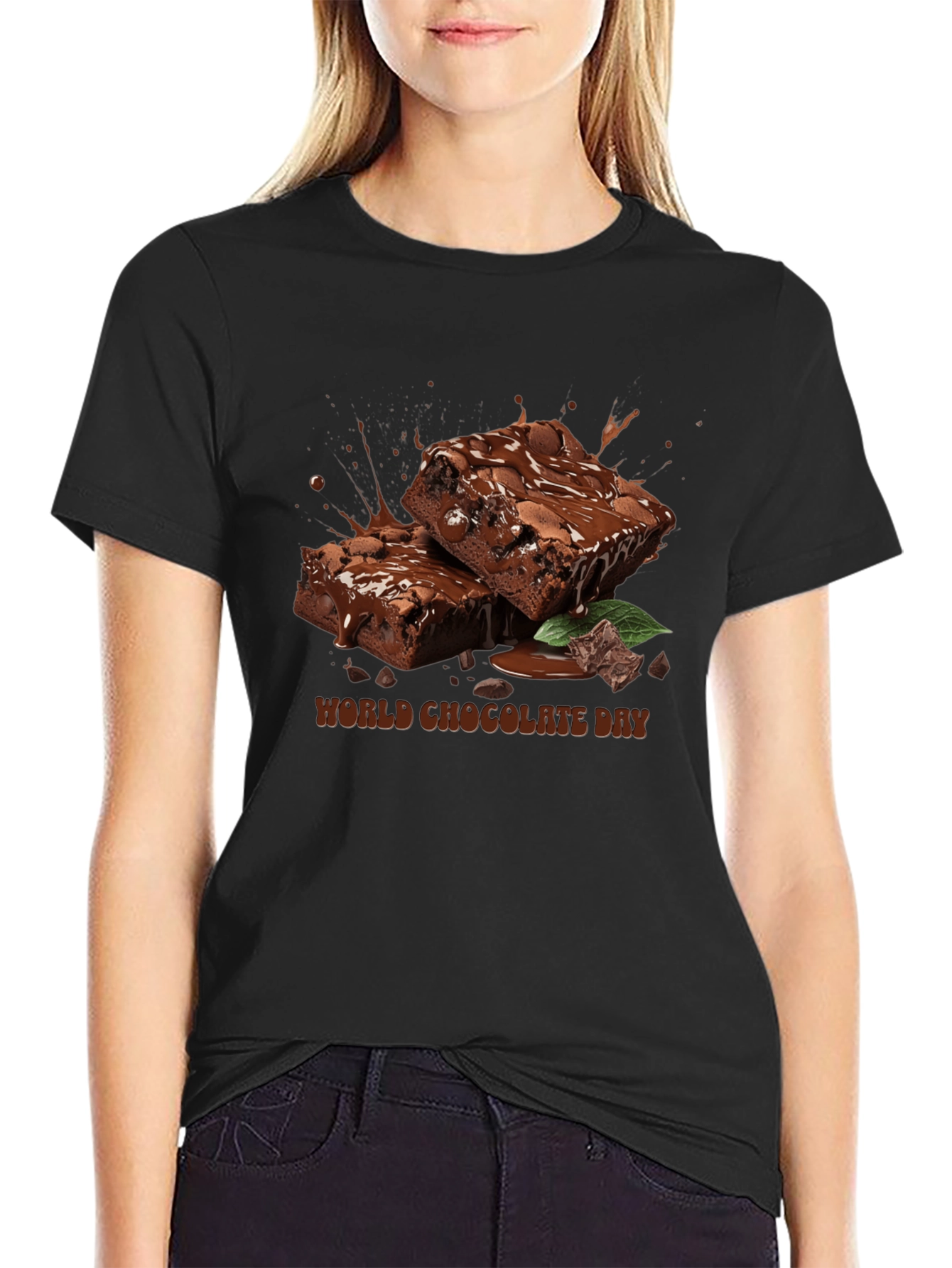 World Chocolate Day T-Shirt - Brownie Design