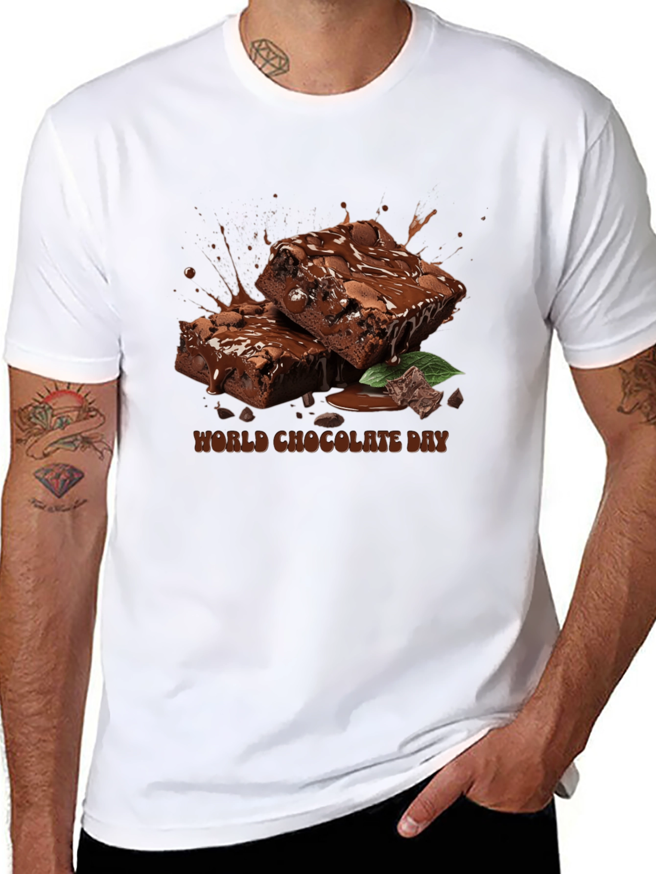 World Chocolate Day T-Shirt - Brownie Design