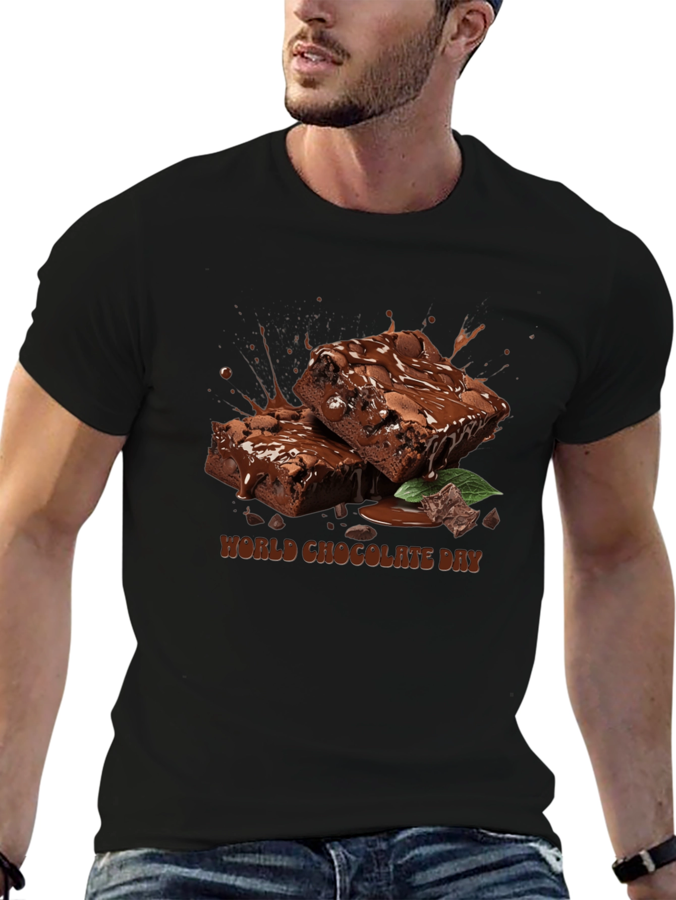 World Chocolate Day T-Shirt - Brownie Design