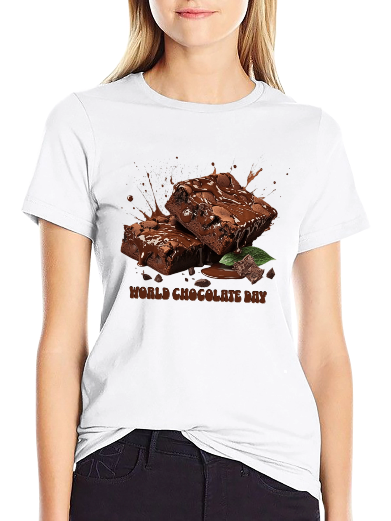World Chocolate Day T-Shirt - Brownie Design