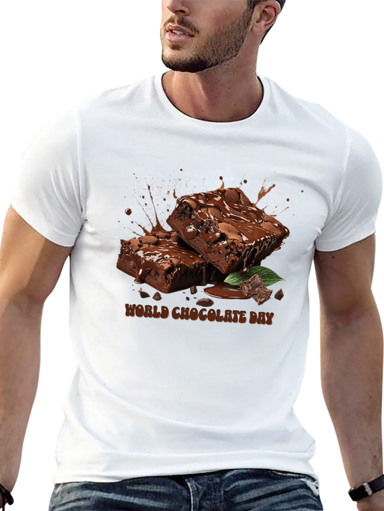 World Chocolate Day T-Shirt - Brownie Design