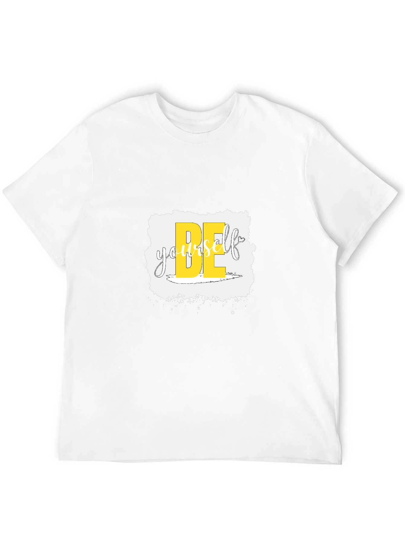 Be Yourself Graphic Print Black T-Shirt