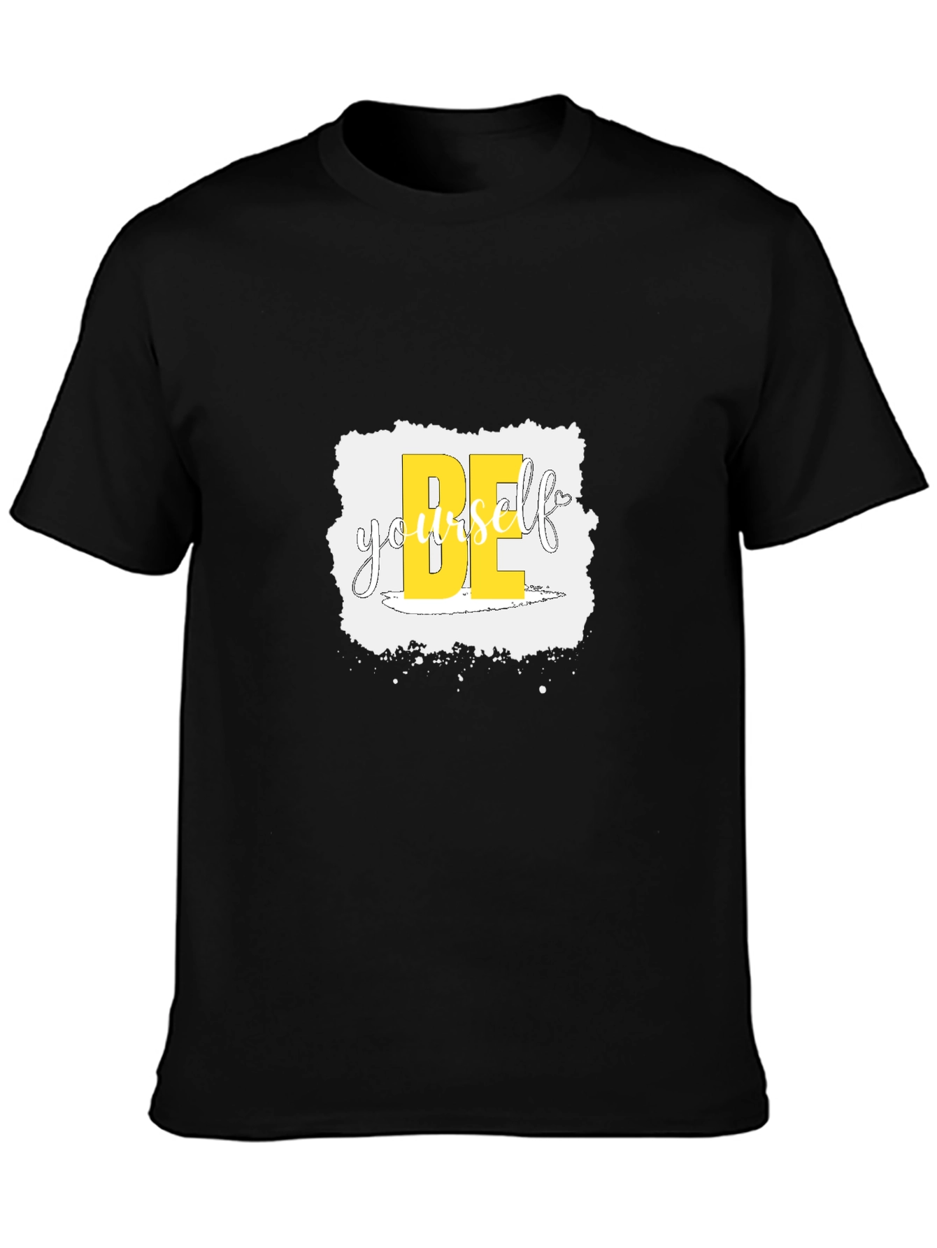 Be Yourself Graphic Print Black T-Shirt
