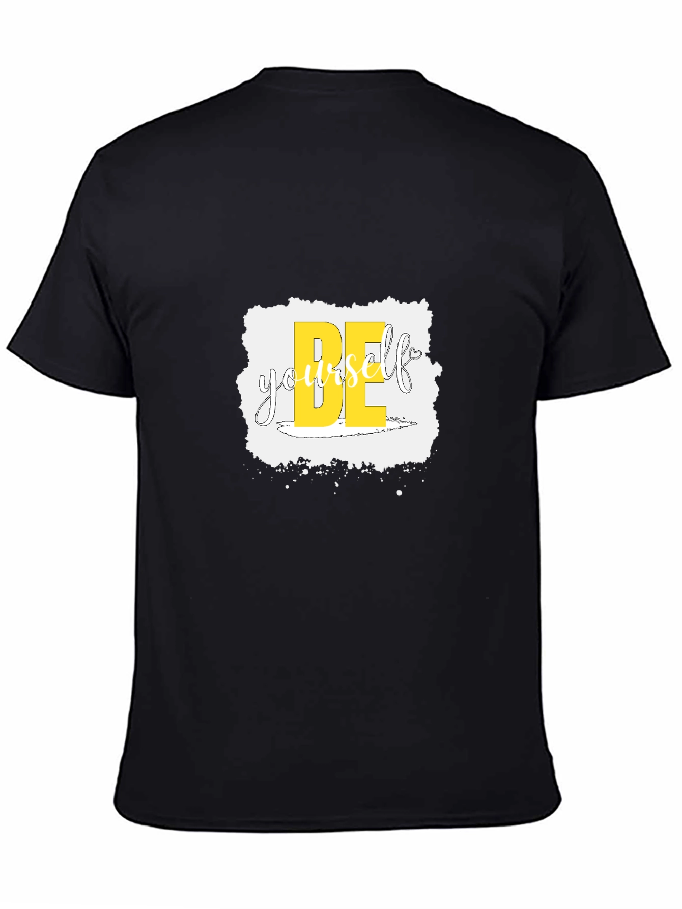 Be Yourself Graphic Print Black T-Shirt