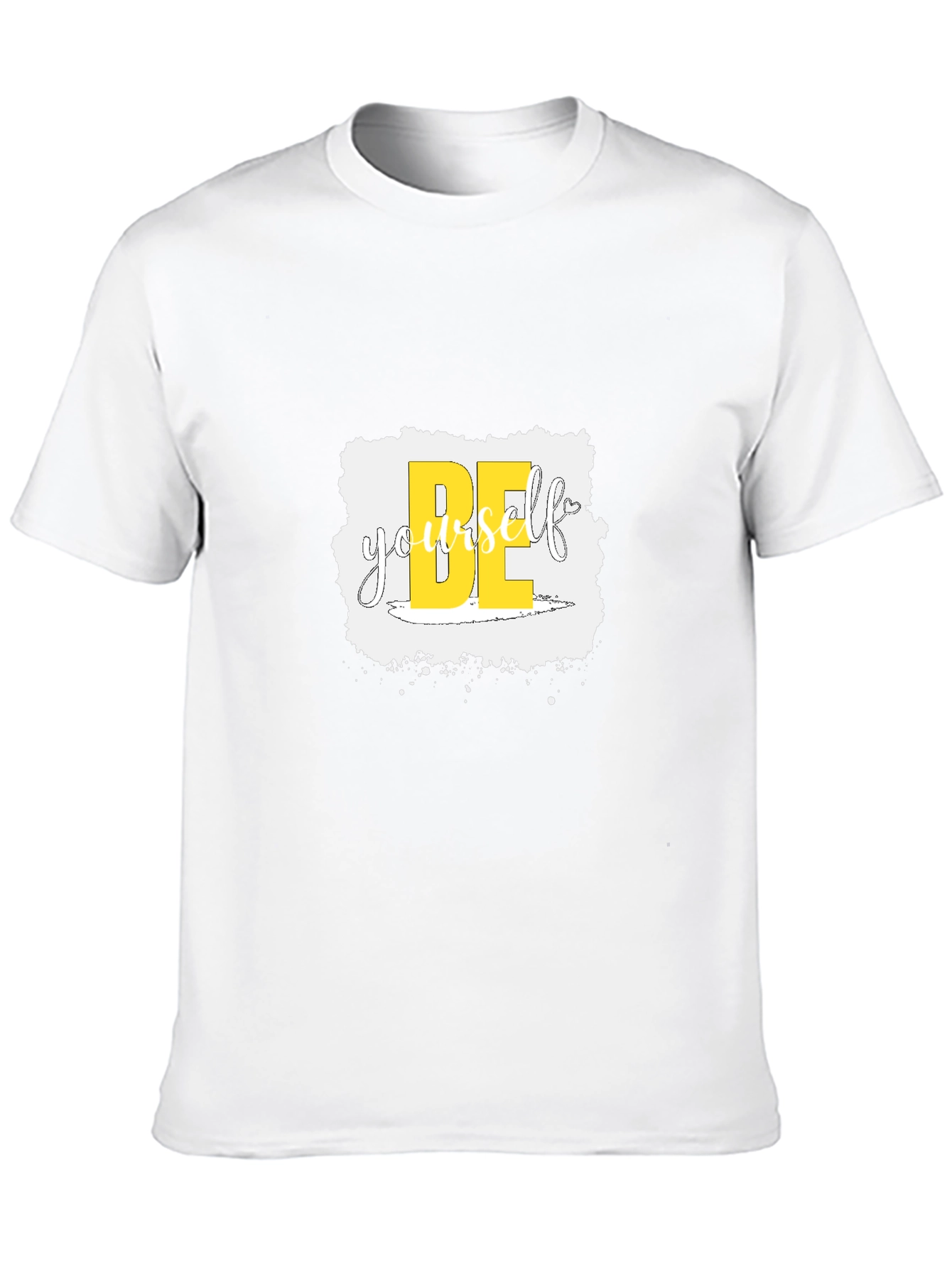 Be Yourself Graphic Print Black T-Shirt
