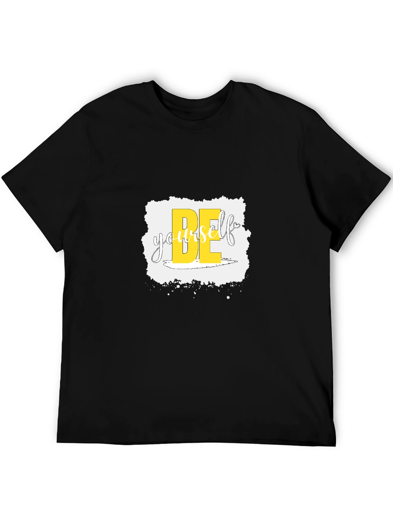 Be Yourself Graphic Print Black T-Shirt