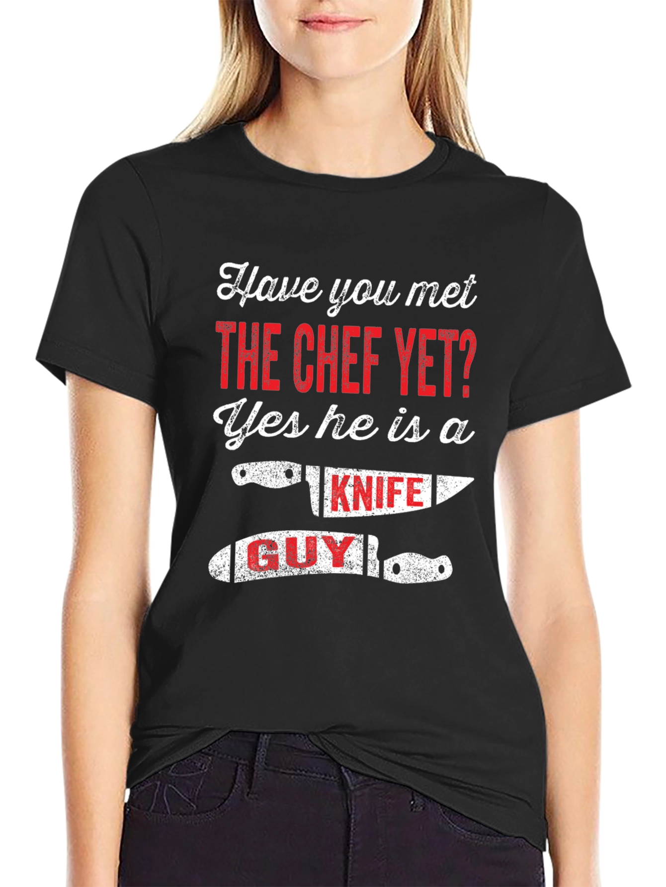 Chef Knife Guy Graphic Tee - Black Cotton T-Shirt
