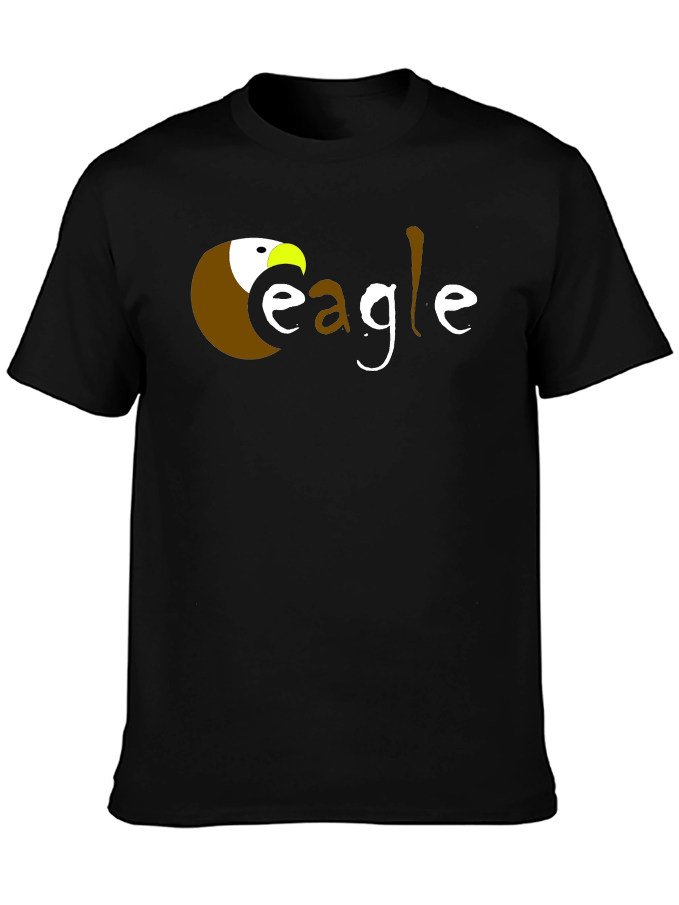 Eagle Graphic T-Shirt - Black Crew Neck