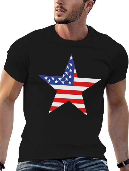 Patriotic American Flag Star T-Shirt