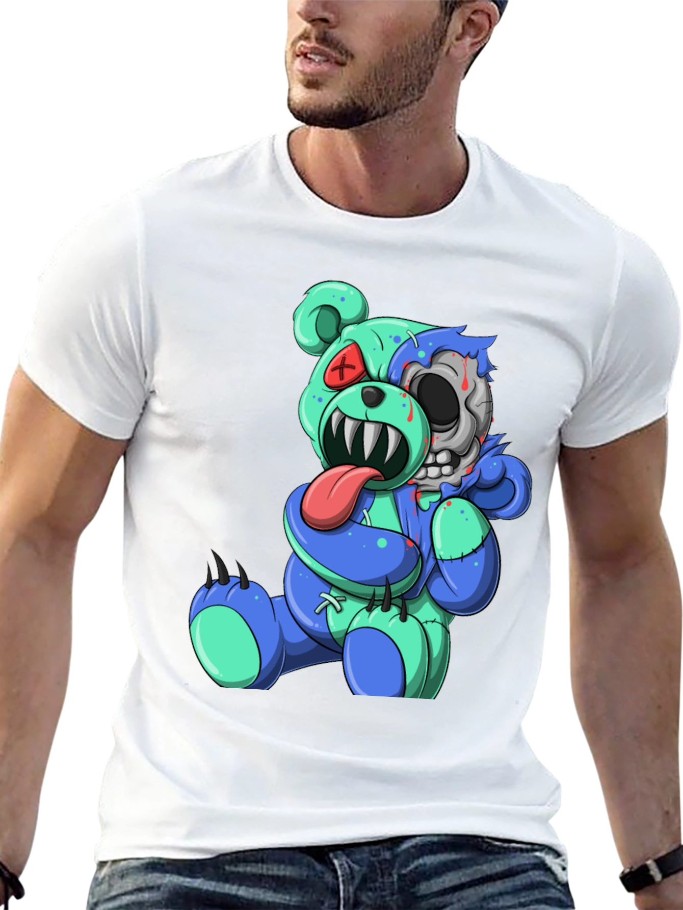 Zombie Bear T-Shirt - Unique Graphic Tee