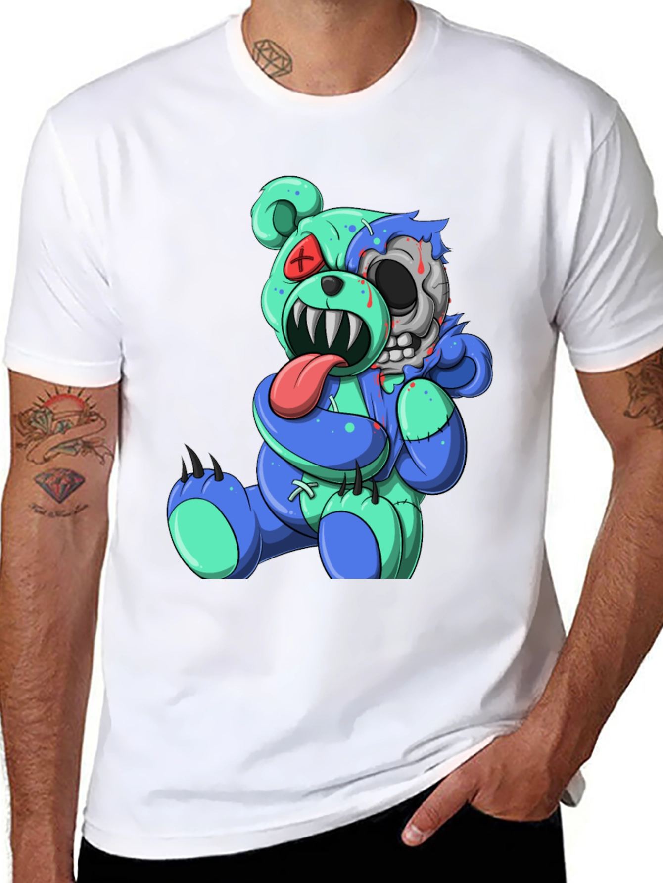 Zombie Bear T-Shirt - Unique Graphic Tee