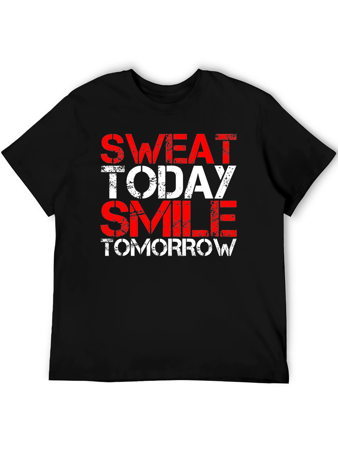 Sweat Today Smile Tomorrow Black T-Shirt