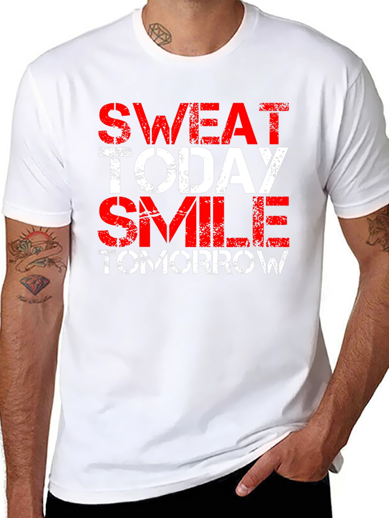 Sweat Today Smile Tomorrow Black T-Shirt