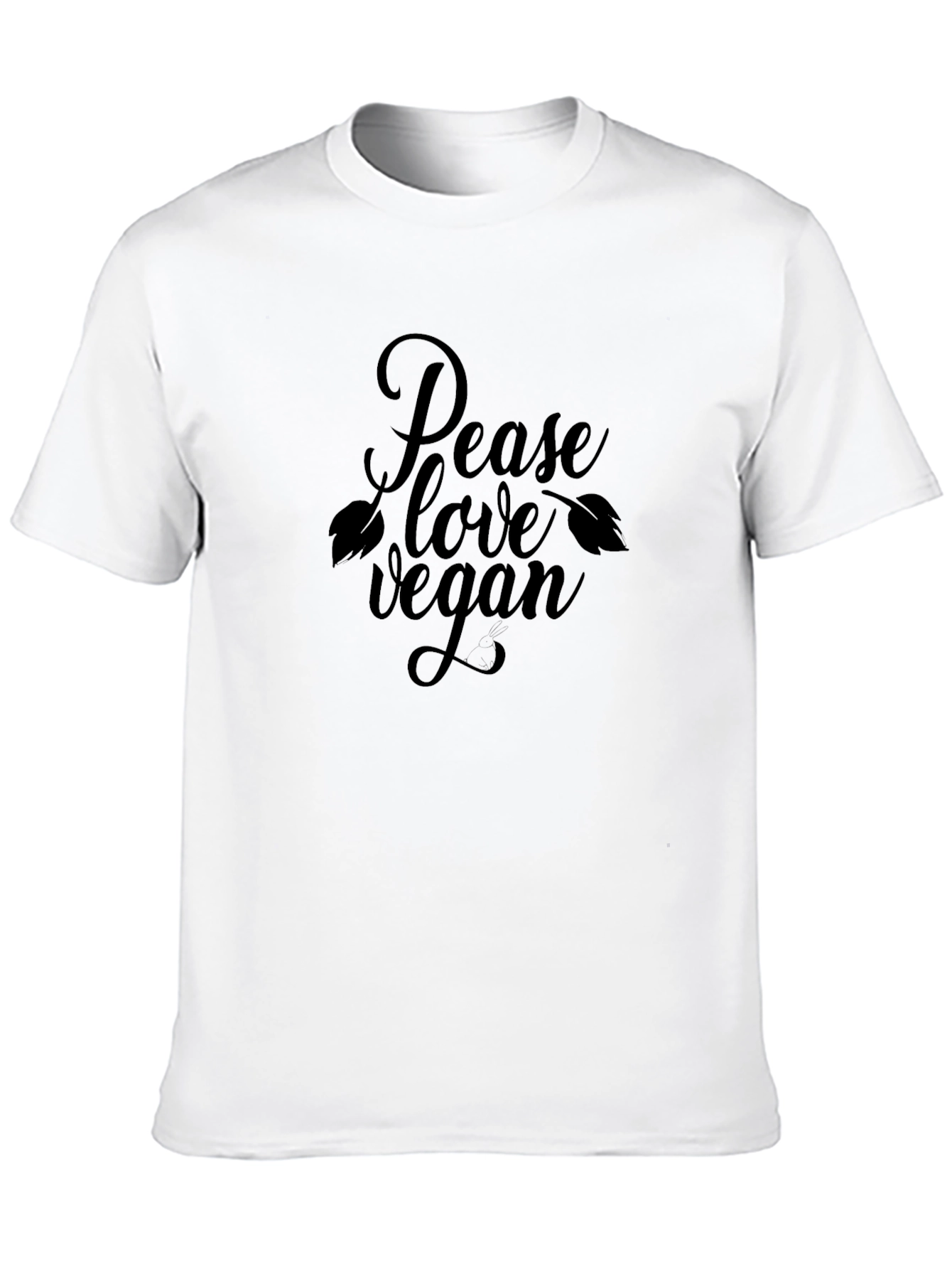 Peace Love Vegan Black T-Shirt