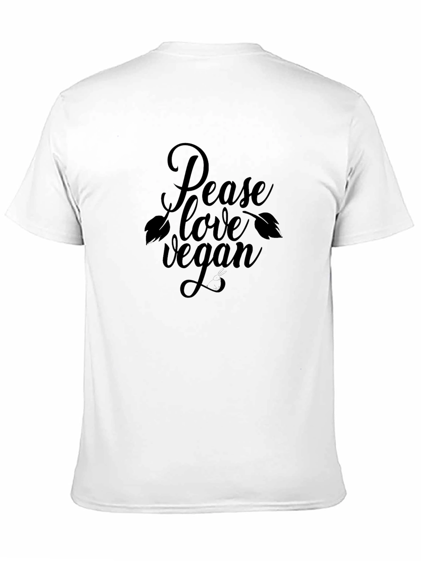 Peace Love Vegan Black T-Shirt
