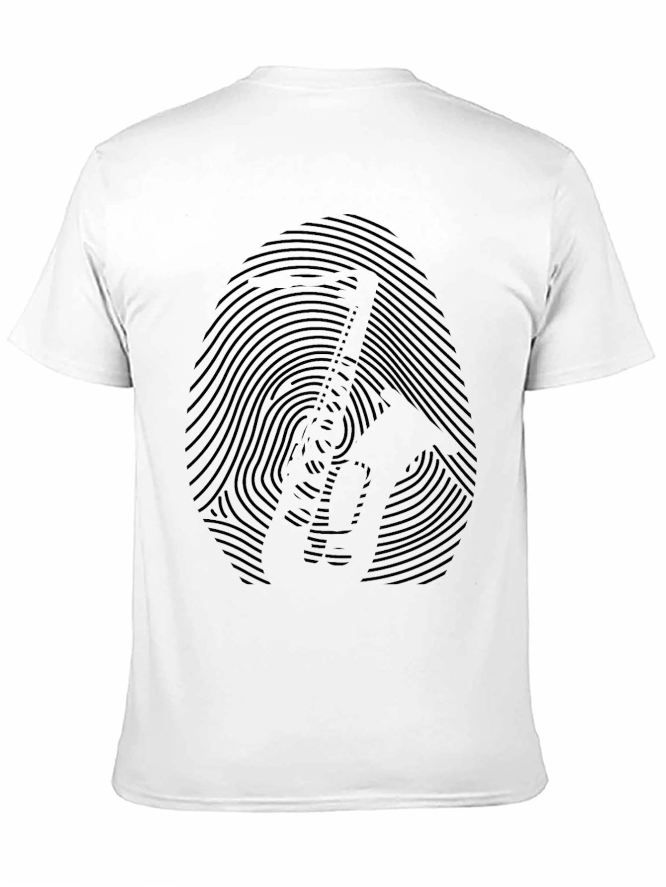 Guitar Fingerprint T-Shirt - Music Lover Tee