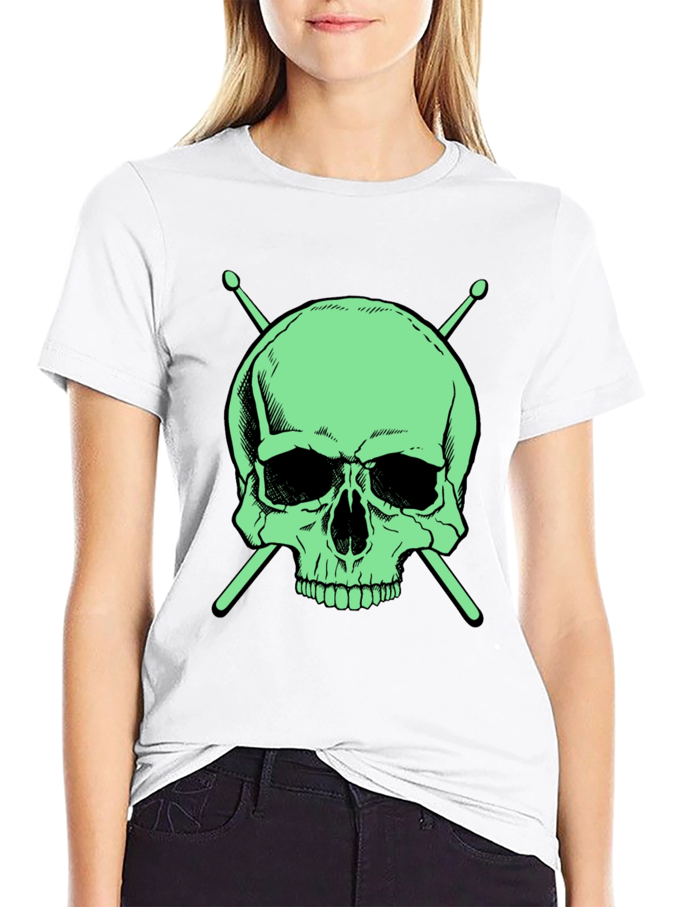 Skull & Drumsticks Graphic Tee