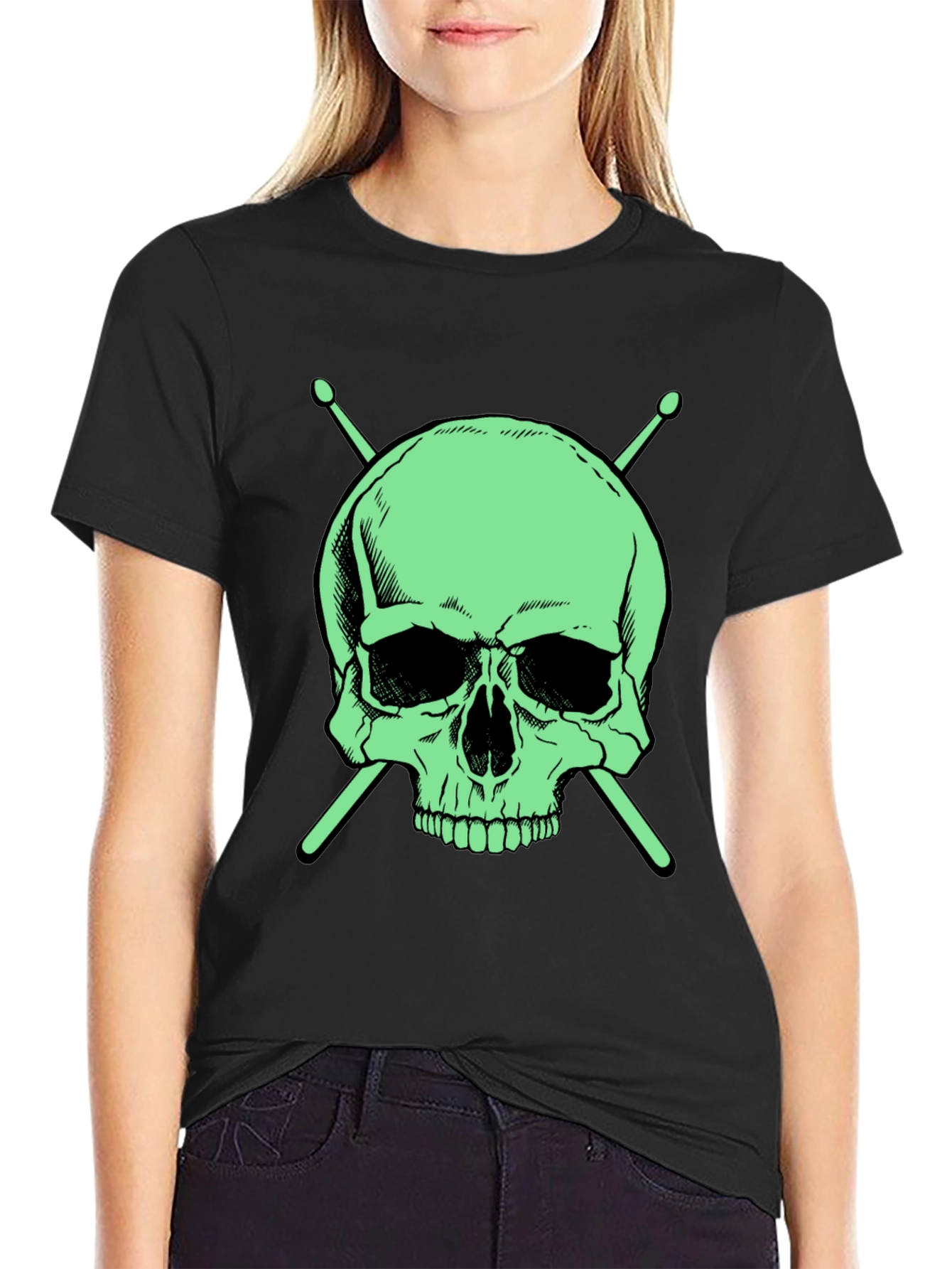 Skull & Drumsticks Graphic Tee