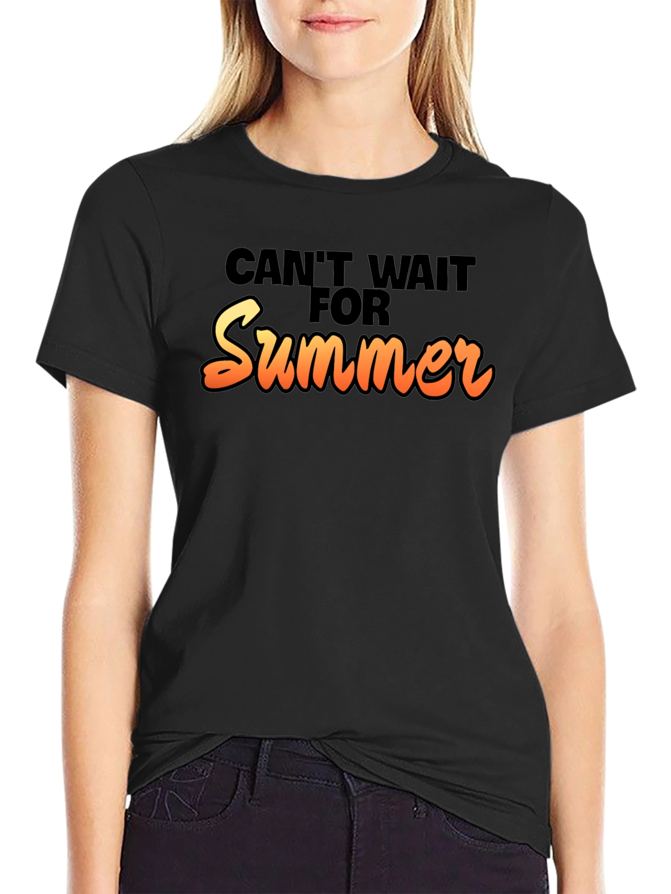 Cant Wait For Summer Black T-Shirt