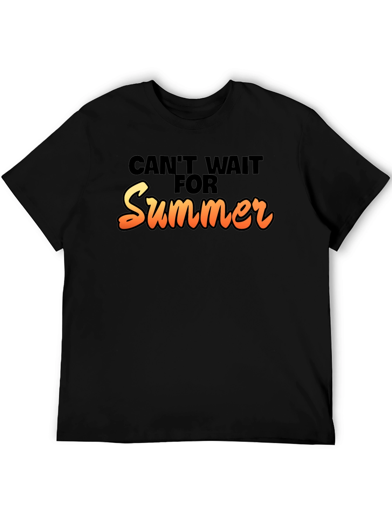 Cant Wait For Summer Black T-Shirt