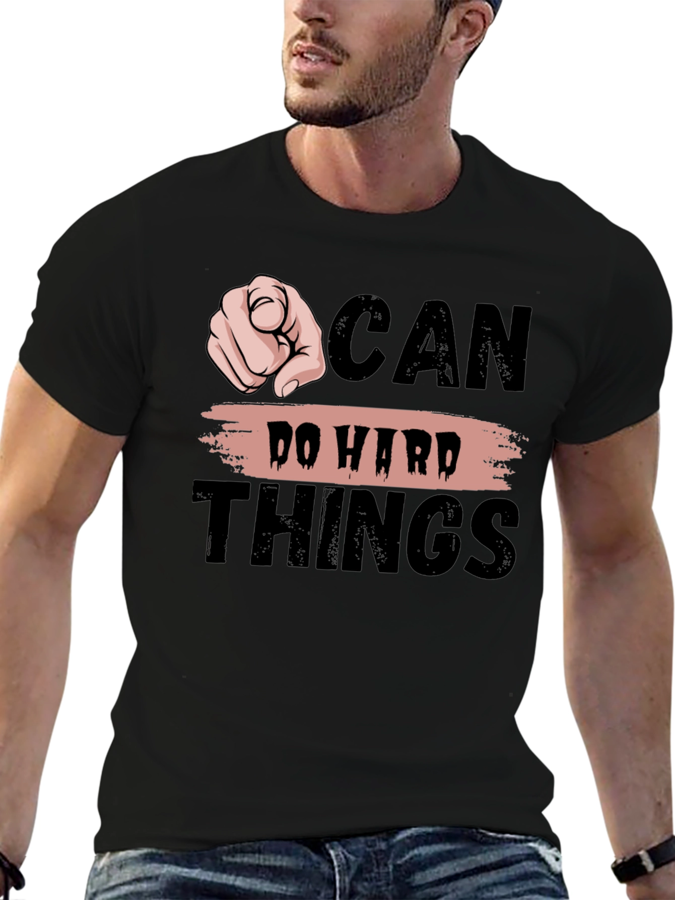 Motivational Graphic T-Shirt - Can Do Hard Things