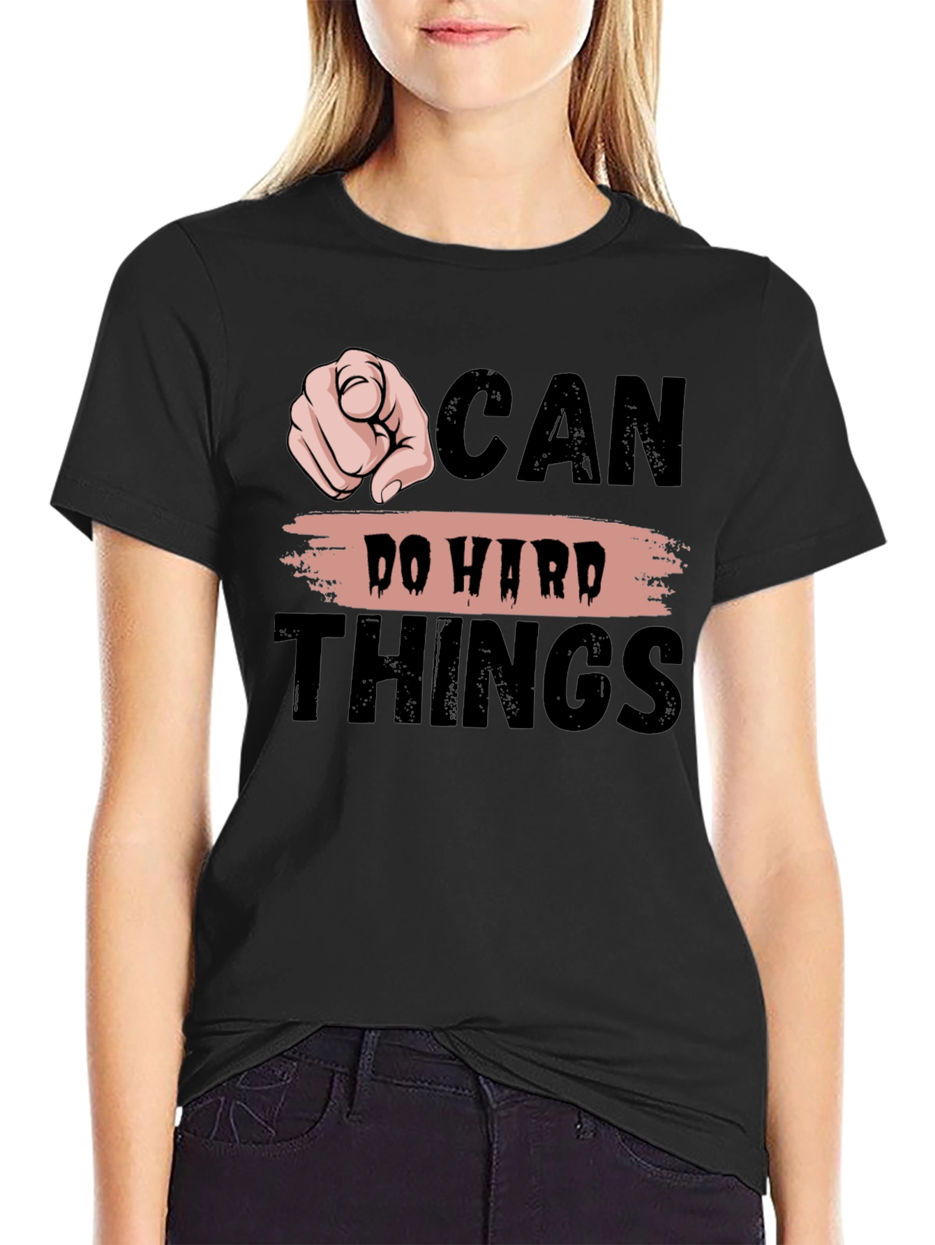 Motivational Graphic T-Shirt - Can Do Hard Things