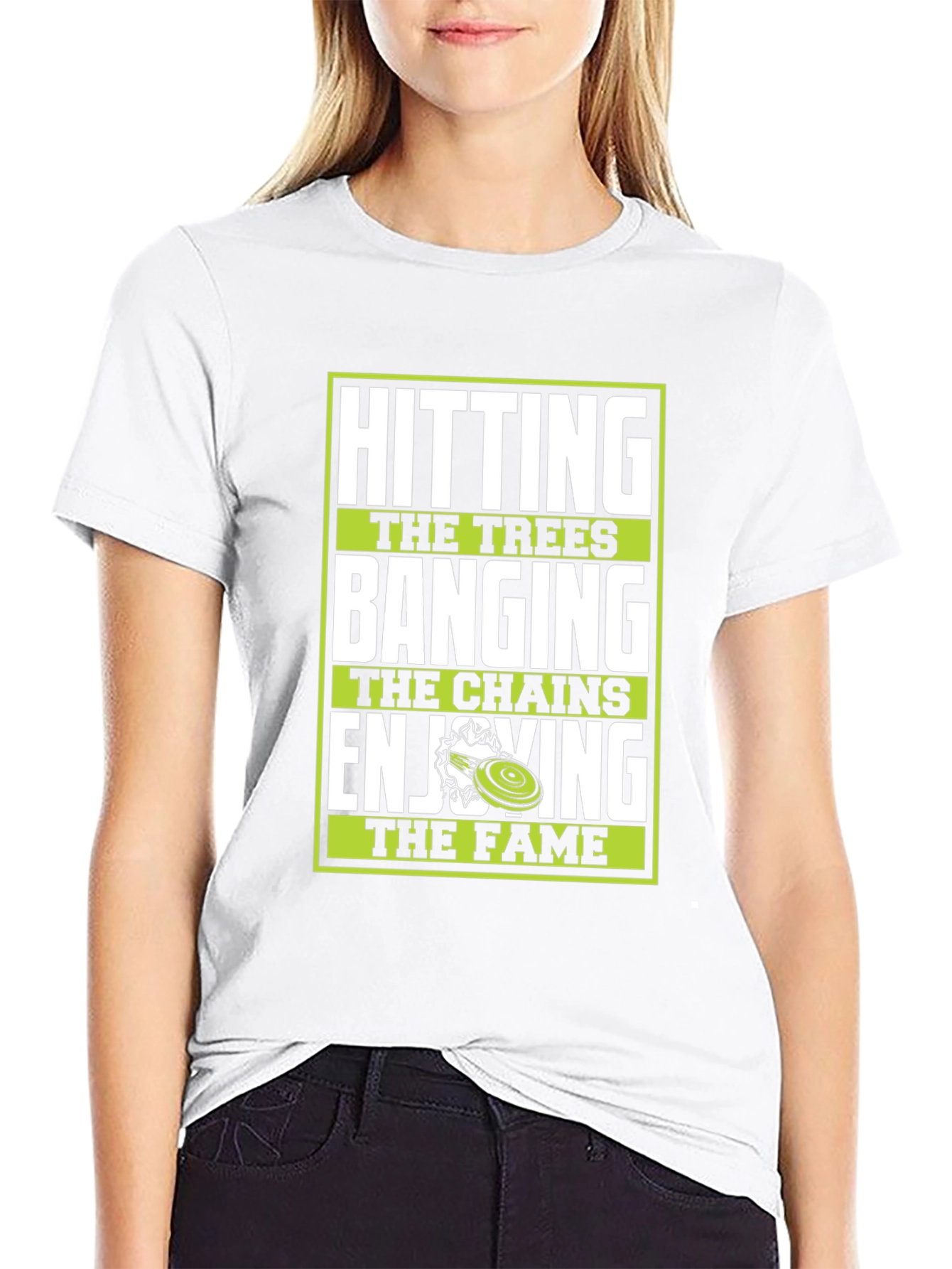 Disc Golf T-Shirt - Hitting Trees Banging Chains