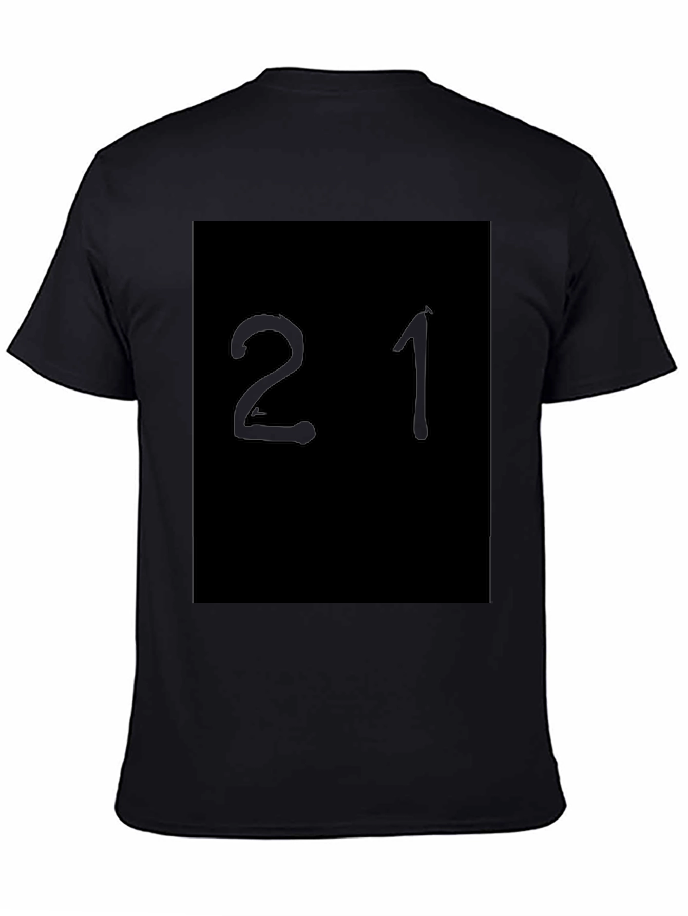 Black T-Shirt with 21 Design