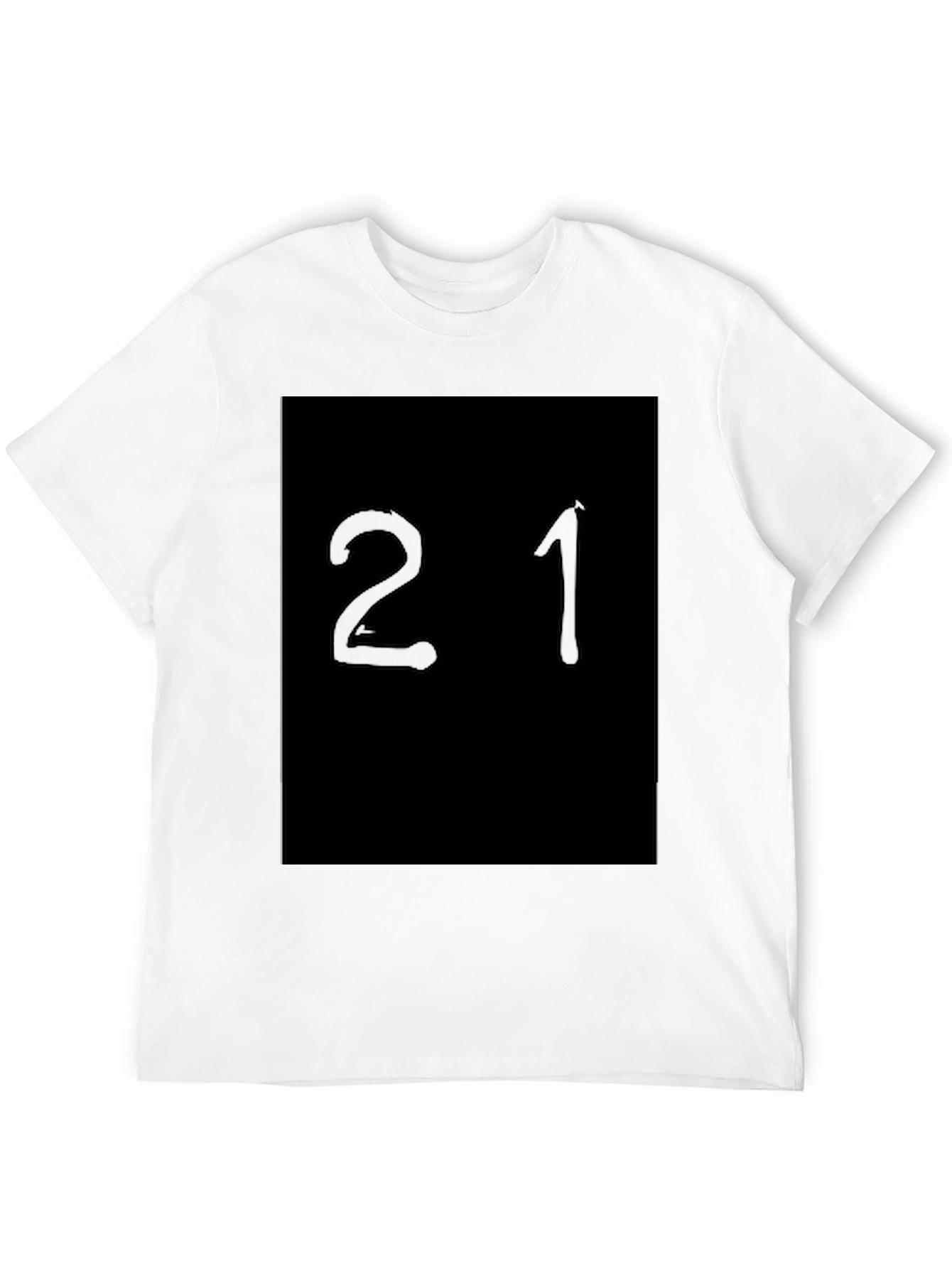 Black T-Shirt with 21 Design