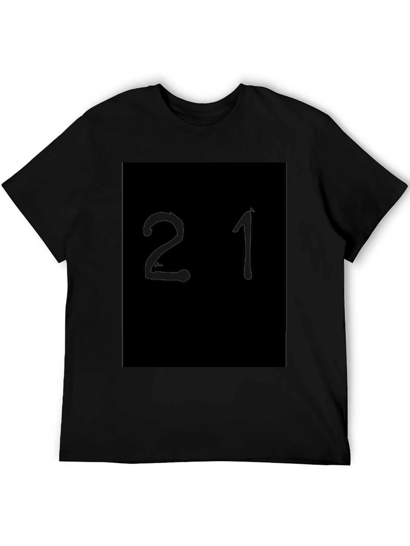 Black T-Shirt with 21 Design