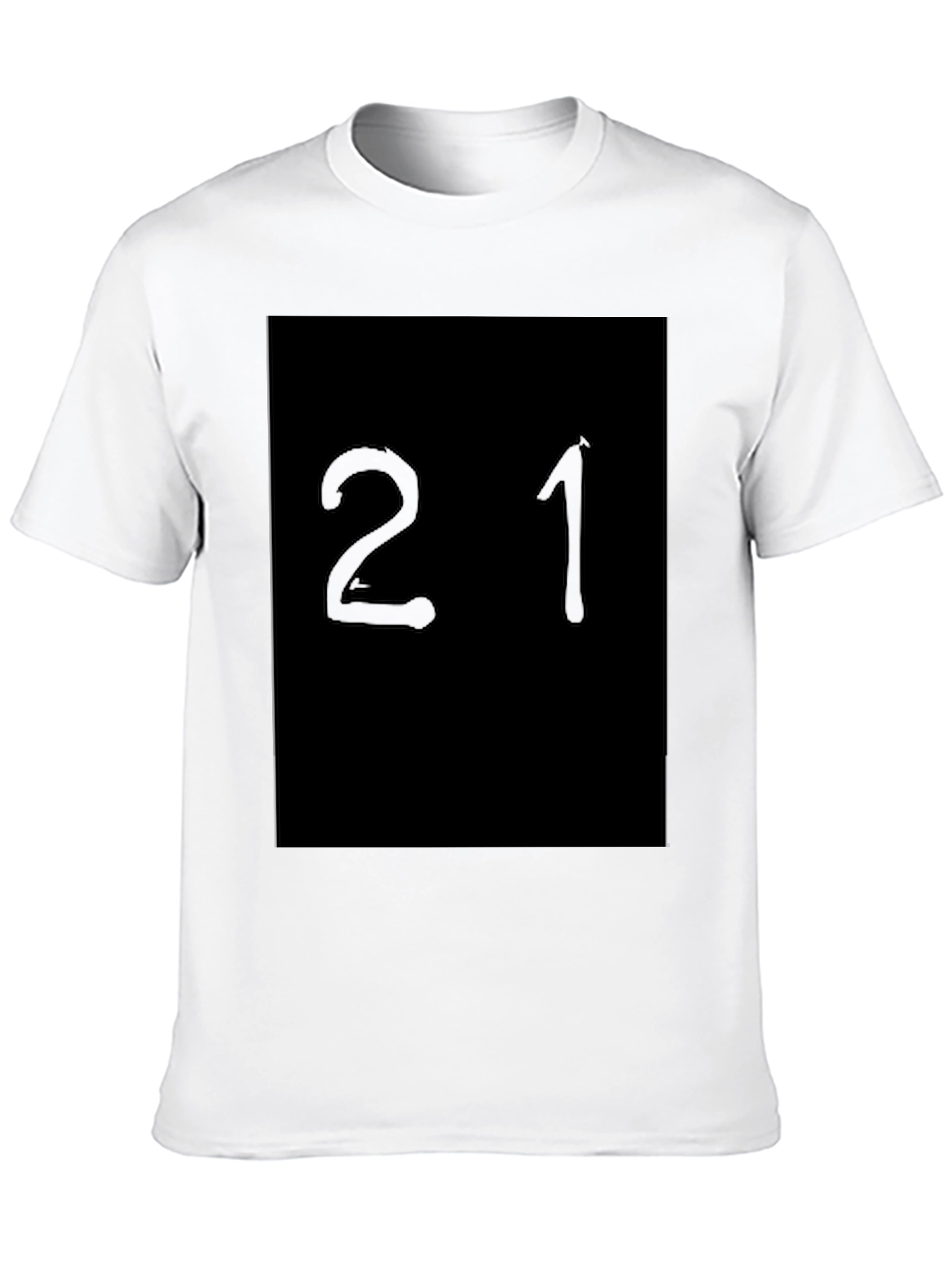 Black T-Shirt with 21 Design