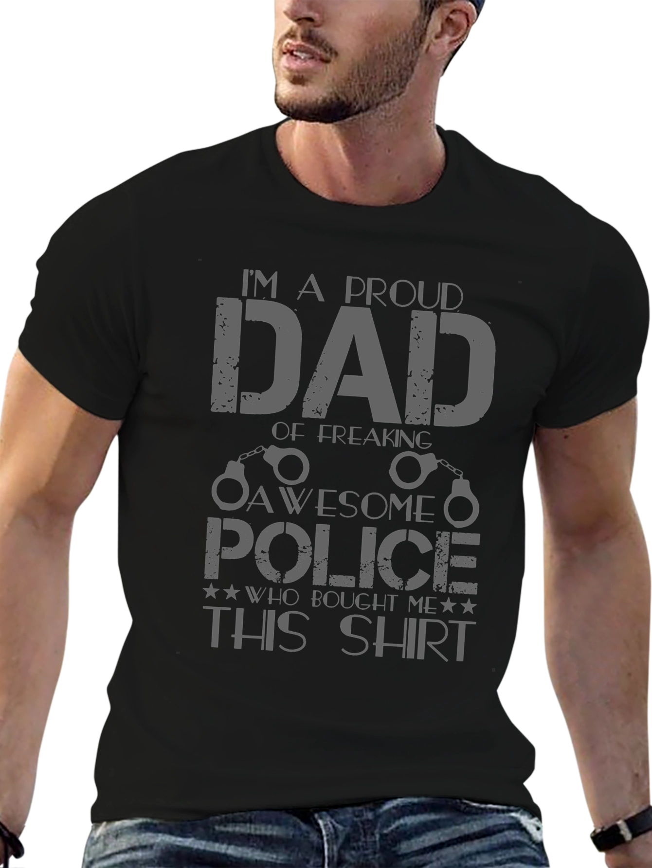 Proud Dad of Awesome Police T-Shirt